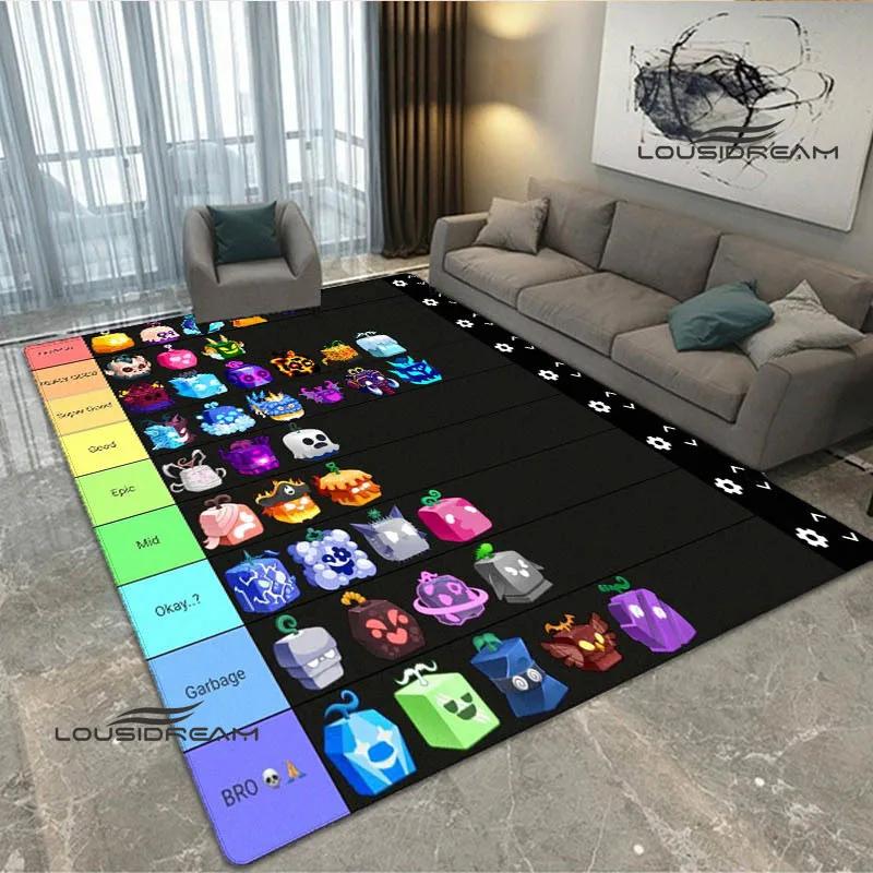 3D game B-blox fruits printed carpet Non -slip carpet bedroom decoration living room decoration washroom floor mat birthday gift