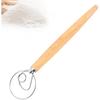 Danish Dough Hook Stainless Steel with Wooden Handle for Kitchen Mixer, Ideal for Sourdough, Pastries, and Pizza Dough Kneading