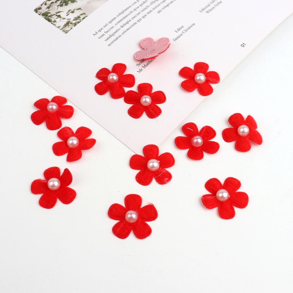 100pcs 2.5cm Flower Felt Fabric Patch Mixed Colors Felt Pads Felt Fabric Accessories  Scrapbooking
