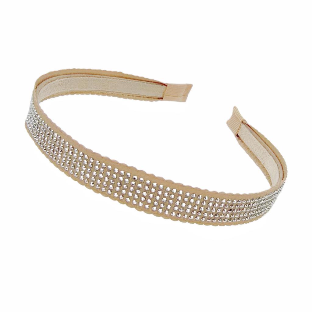 Korean Rhinestone Headband: Versatile Handmade Hair Accessory for Women, Ideal for Fashion and Face Washing, High-End Feel.