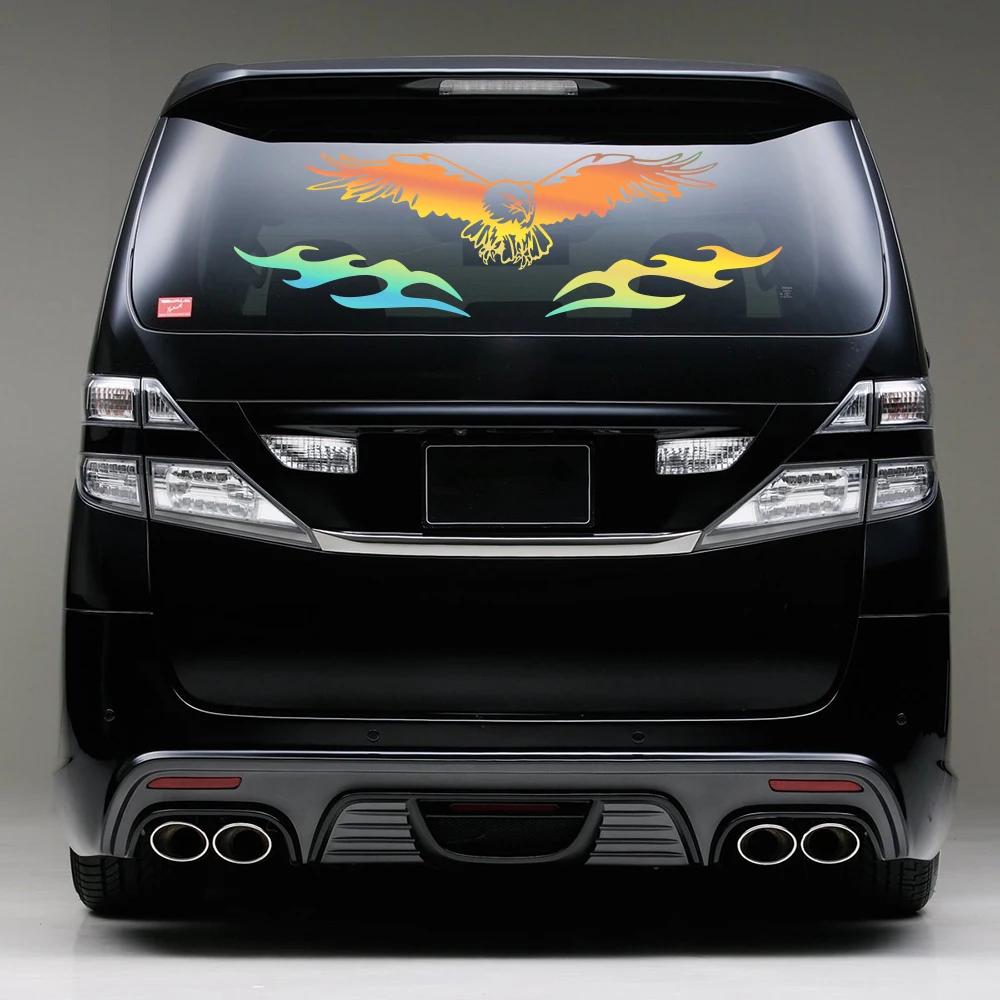 Flying Eagle Graphics Car Hood Body Vinyl Decals Bonnet Hood Sticker Truck Windshield Eagle Bird Wing Decor Exterior Accessories
