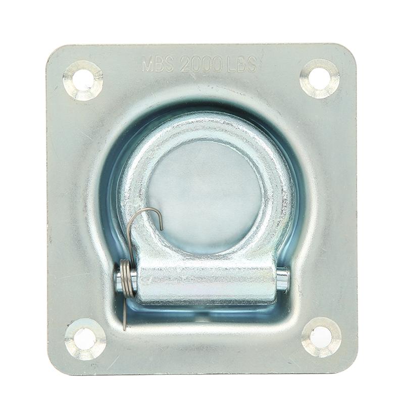 4pcs Recessed Trailer Rope Ring Stainless Steel Tie Down D Ring 2000lb Breaking Force Cargo Anchor For Vans Trailers