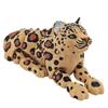 Statuette di Leopardo delle Nevi Stampate in 3D Ornamenti Statuette di Animali Selvatici Realistici Modelli di Animali Decorazione per Casa Scrivania
