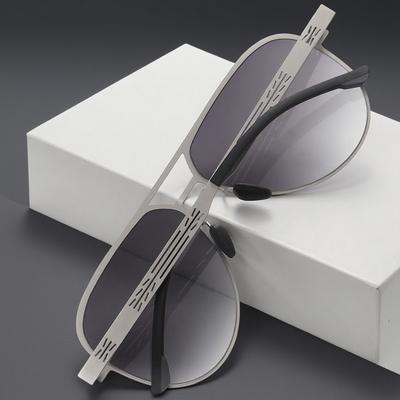 New Quality UV380 Sunglasses for Men Car Driving Outdoor Casual Sun Glasses Metal Pilot Frame Sunproof Eyewear