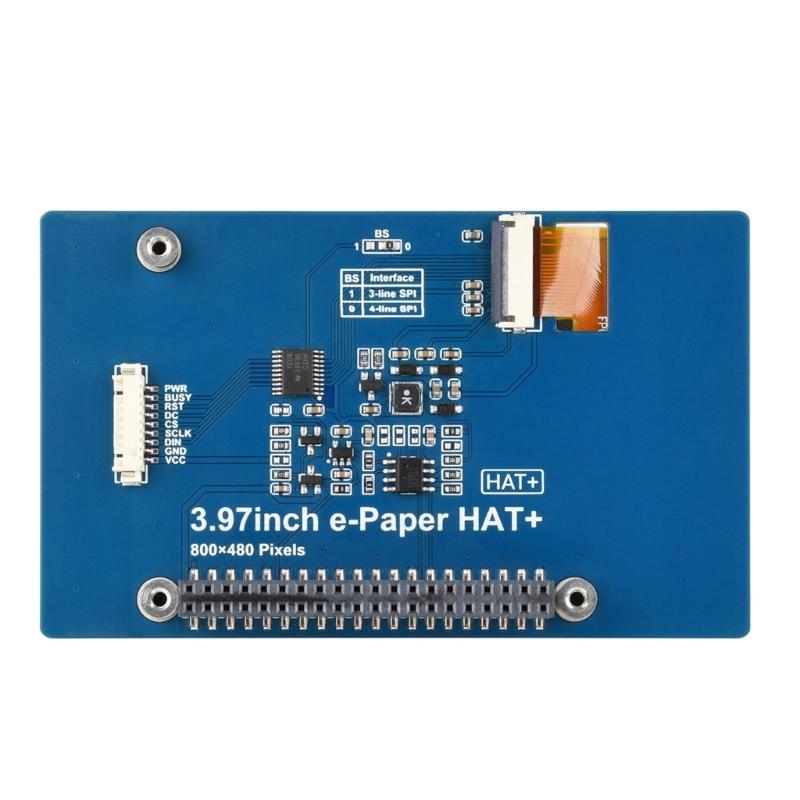 HAT+ Compatible 3.97in E Paper Screen For RPi Featuring Wide Viewing Angle And Persistent Display