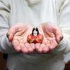 Osaka Choseido Hina Compact Miniature for Hinamatsuri Elegant Black Base Doll, Doll, (Girl's Day), Ceramic,