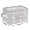 Cotton and Linen Fabric Miscellaneous Folding Storage Basket Suitable for Home Bedroom and Closet Storage