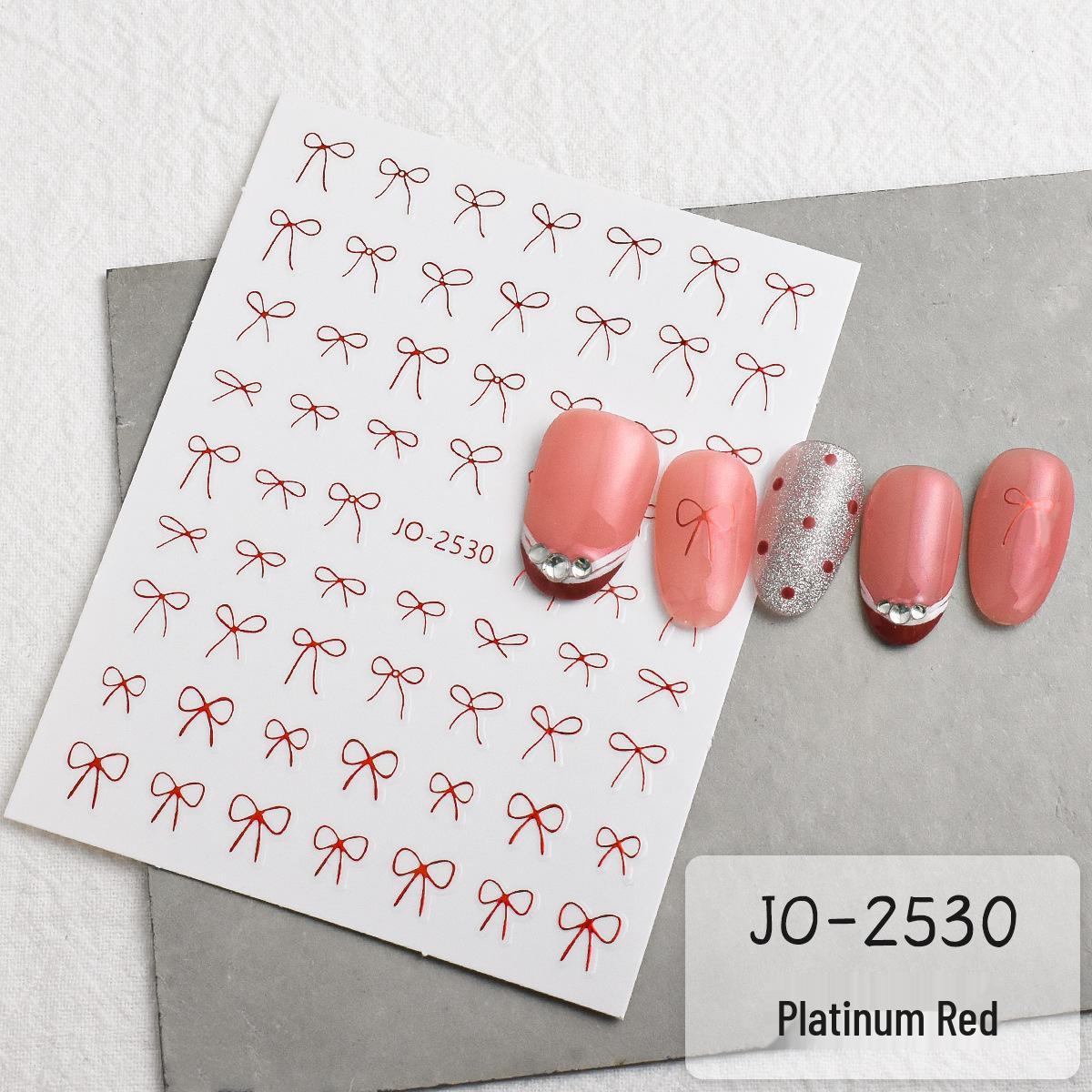 3D Bowknot Nail Stickers: Black, White, Gold, Silver Decals Black Model