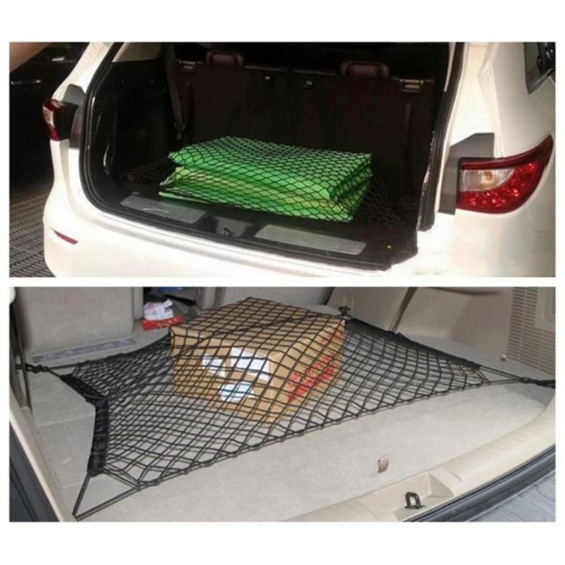 for Toyota Rav4 XA40 2013~2018 Car Boot Trunk Net Nylon Rear Back Cargo Trunk Storage Organizer Luggage Nets Auto Accessories