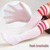 Children's Striped Mid-Calf School Uniform Socks - Football Performance High-Tops