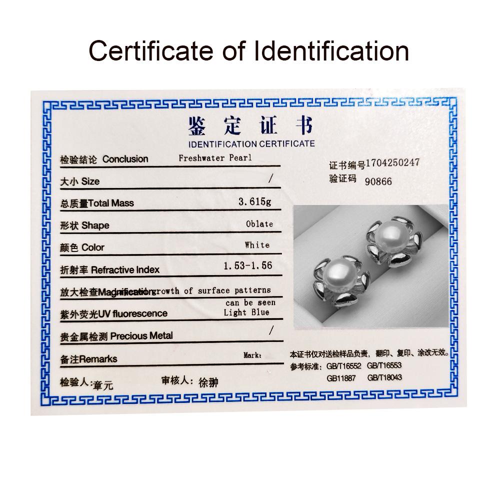 Real Cultured Freshwater Pearl Earring 925 Silver,Wedding Cute Black Pearl Stud Earrings Wife Girl Birthday