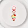 Adorable Cartoon Ice Cream Cake Keychain Pendant - Creative Birthday Gift for Girls and Students