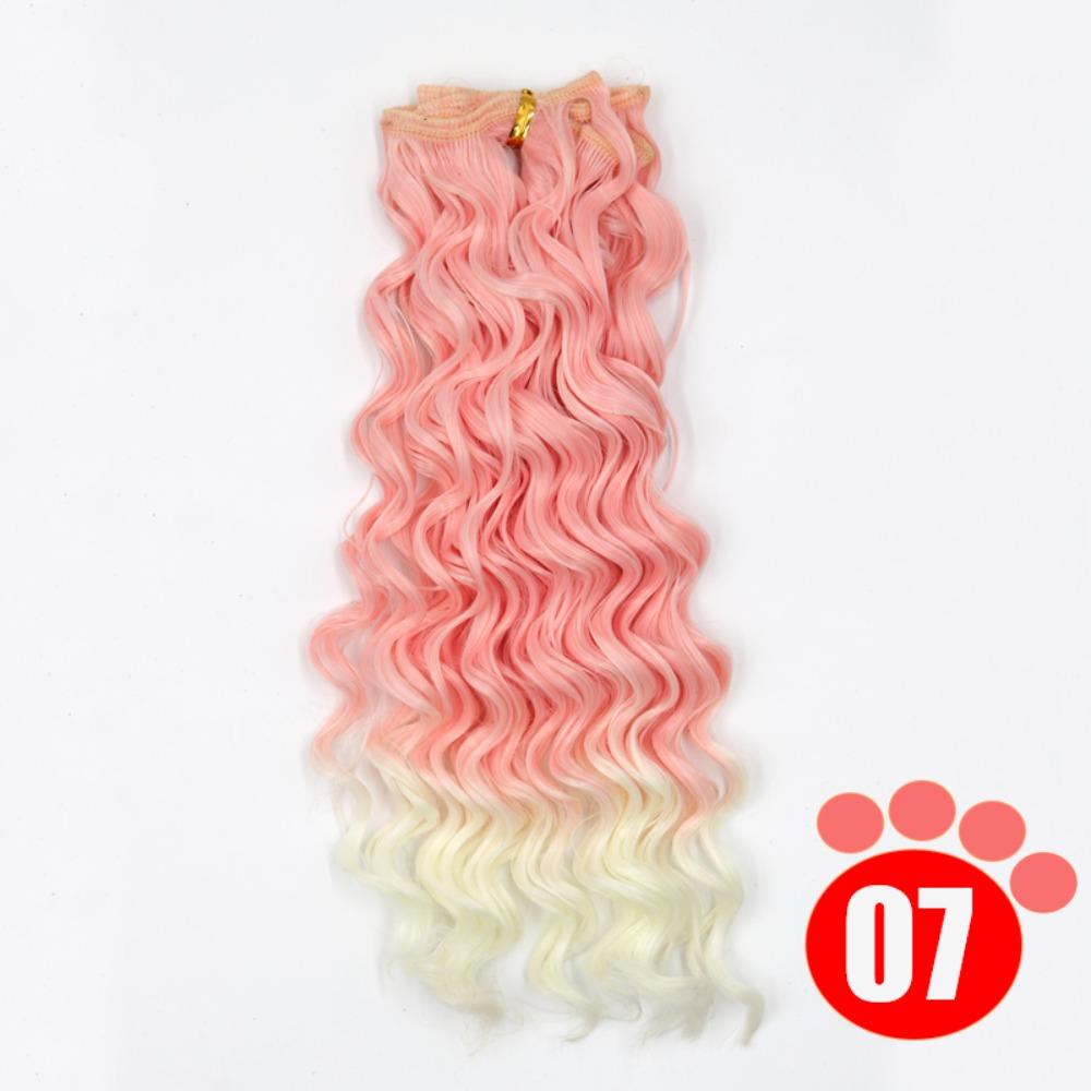 Gradient Color BJD SD Doll Hair Curly Hair Blyth Doll Wigs Accessories  Wig Making