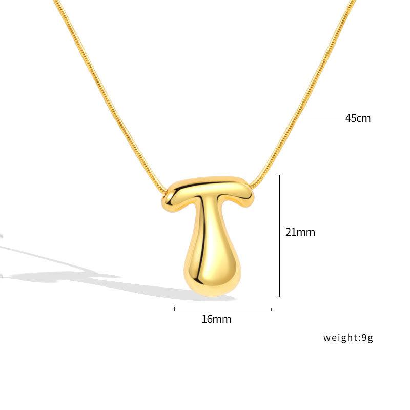 VENTFILLE 925 Sterling Silver 26 Letters Necklace For Women Gift Smooth Cute Balloon Jewelry Accessories Dropshipping Wholesale