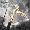 Golden White Dragon Scrambling Ball Fashion Walking Stick Decorative Cospaly Vintage Party Fashionable Walking Cane Crosier 93cm
