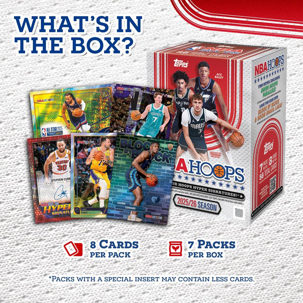 NBA TOPPS HOOPS BASKETBALL VALUE BOX 2025-26
