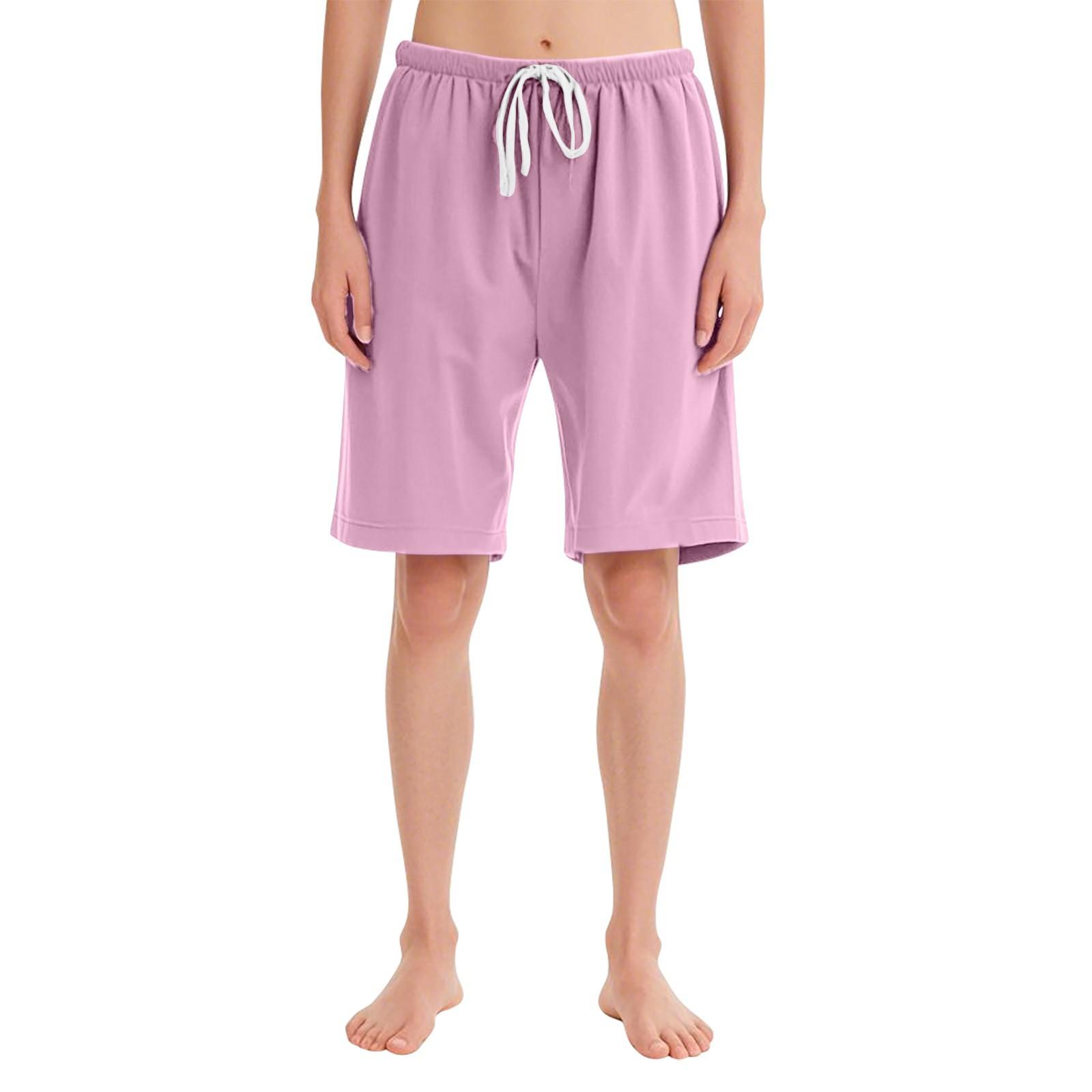 

Женские пижамные шорты с поясом для сна S розовый