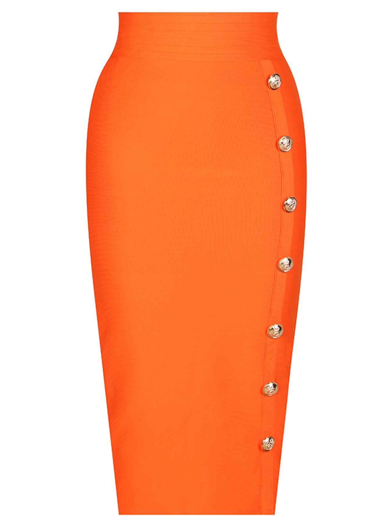 

Женская юбка-бандаж с металлической пряжкой - 10 цветов, профессиональная и универсальная одежда Extra Large оранжевый