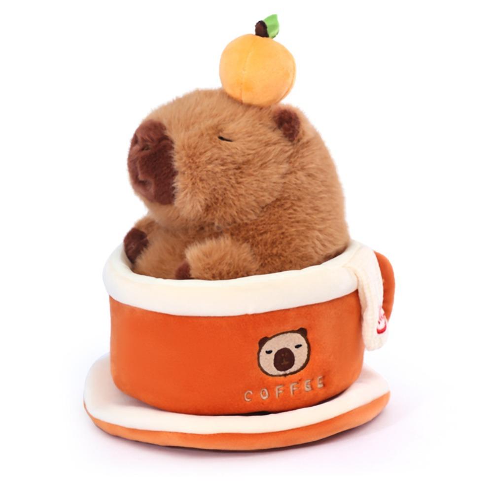 

Кофейная чашка Капибара Плюшевая игрушка Симуляция Капибара Плюшевая мягкая игрушка Домашний декор коричневый