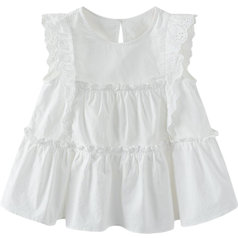 Minibala Girls  Short Sleeve Lace Top 90