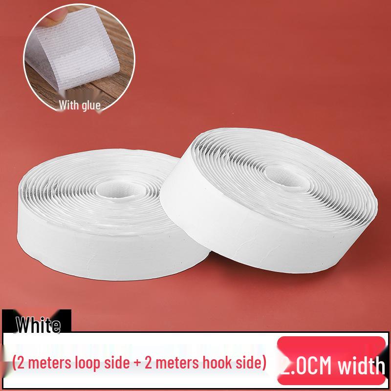 25 m dubbelsidig kardborreband - Självhäftande för gardiner, myggnät och bilmattor