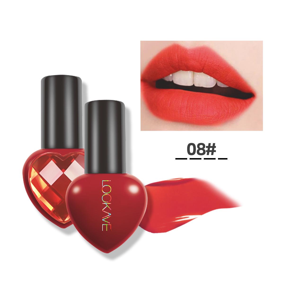 

Блеск для губ в форме сердца Матовая водостойкая жидкая помада LK28L