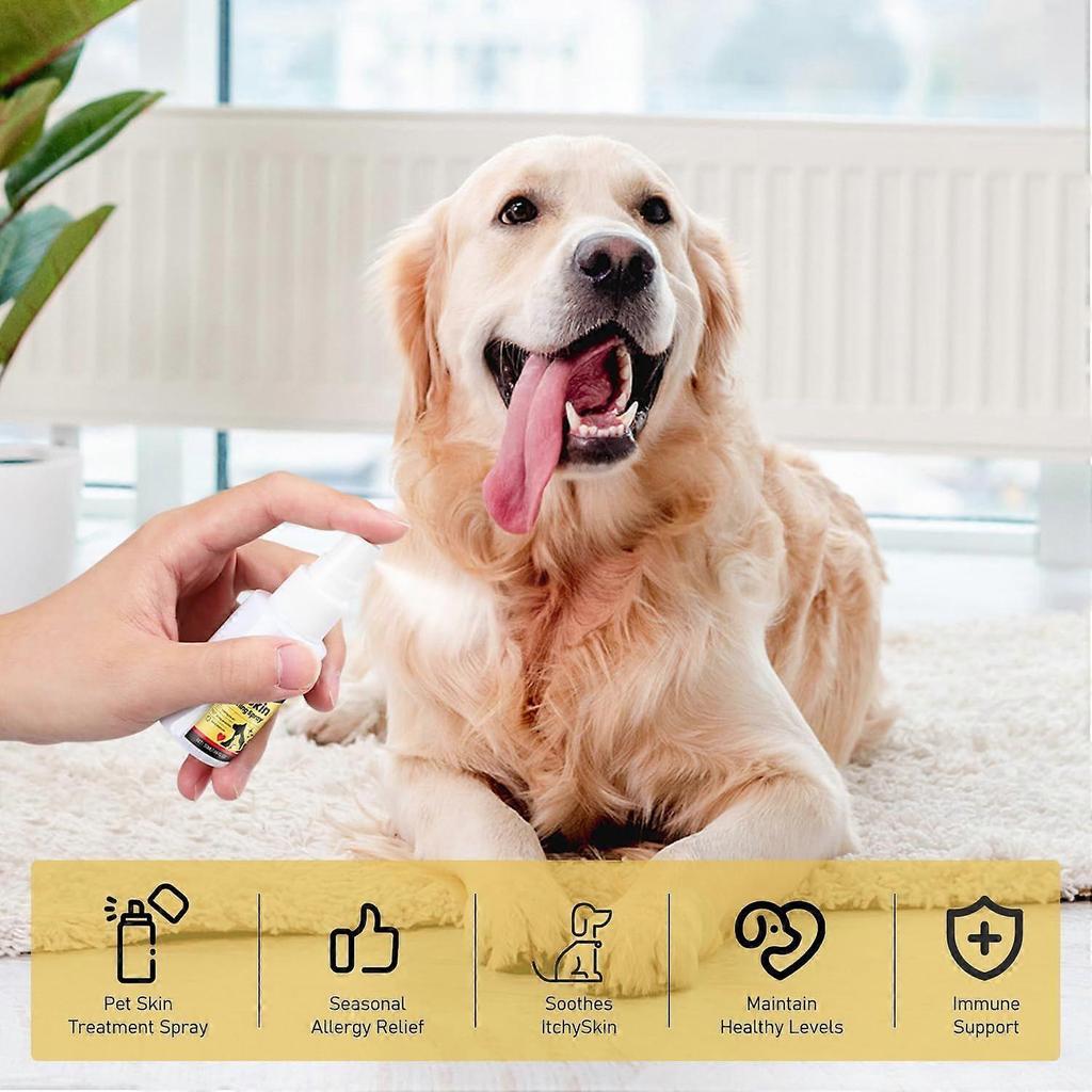 Pet Skin Soothing Spray--Moisturizing Skin Treatment Spray to Reduce Scratching & Soothe Irritation | Safe for All Pets | 120ml Natural Itch Relief fo