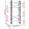 Vidaxl 5-Tier Bookshelf, White, 100X30X175 Cm, Pine