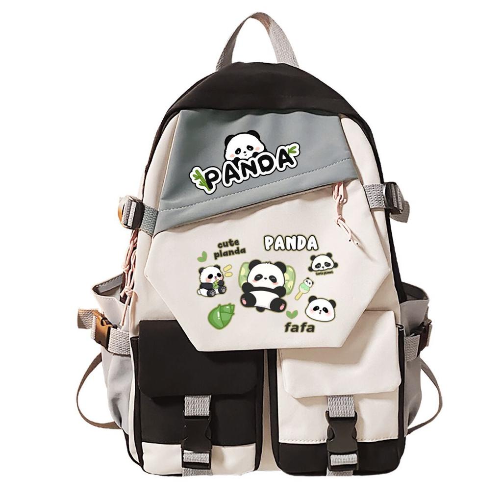 Panda Huahua Peripheral Printing Children'S Light Backpack Student School Bag Middle And High School Large Capacity