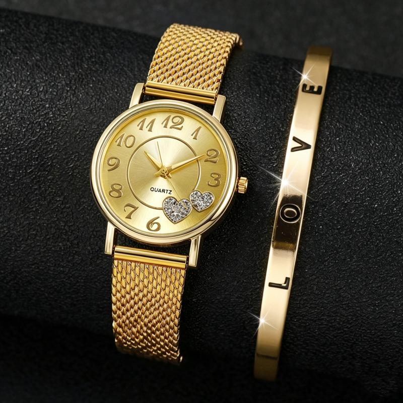 Simple Women Fashion Quartz Watch Mesh Stainless Steel Bracelet Casual Ladies Wrist Watches