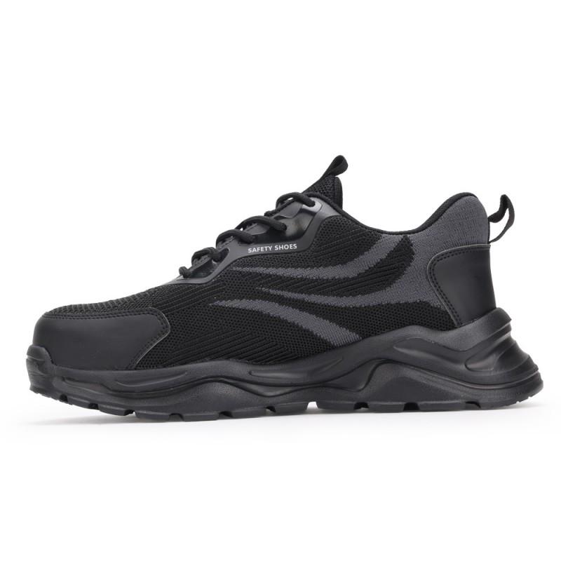 Lightweight Safety Shoes Men Steel Toe Cap Anti-Puncture Slip Resistant Work Boots Low Cut Industrial Footwear