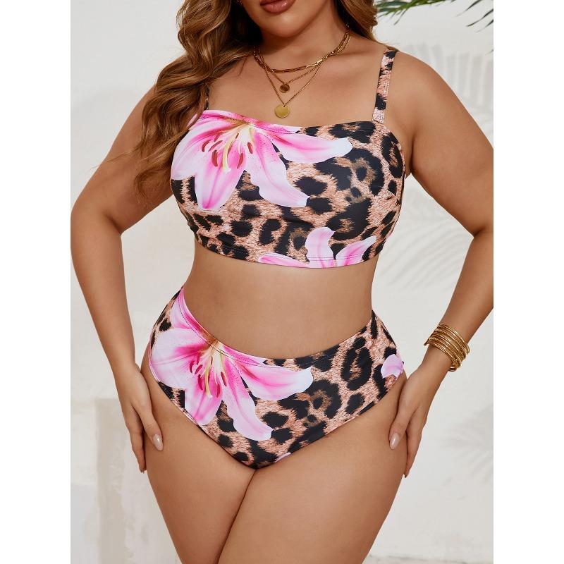 2026 Nadměrné velikosti Dámské Bikiny s vysokým pasem, Dámské plavky a oblečení