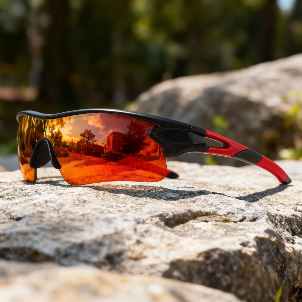 4PCS New Fashion Colorful Sports Sunglasses - One-Piece Wraparound Lens UV400 for Running Cycling Outdoor 7