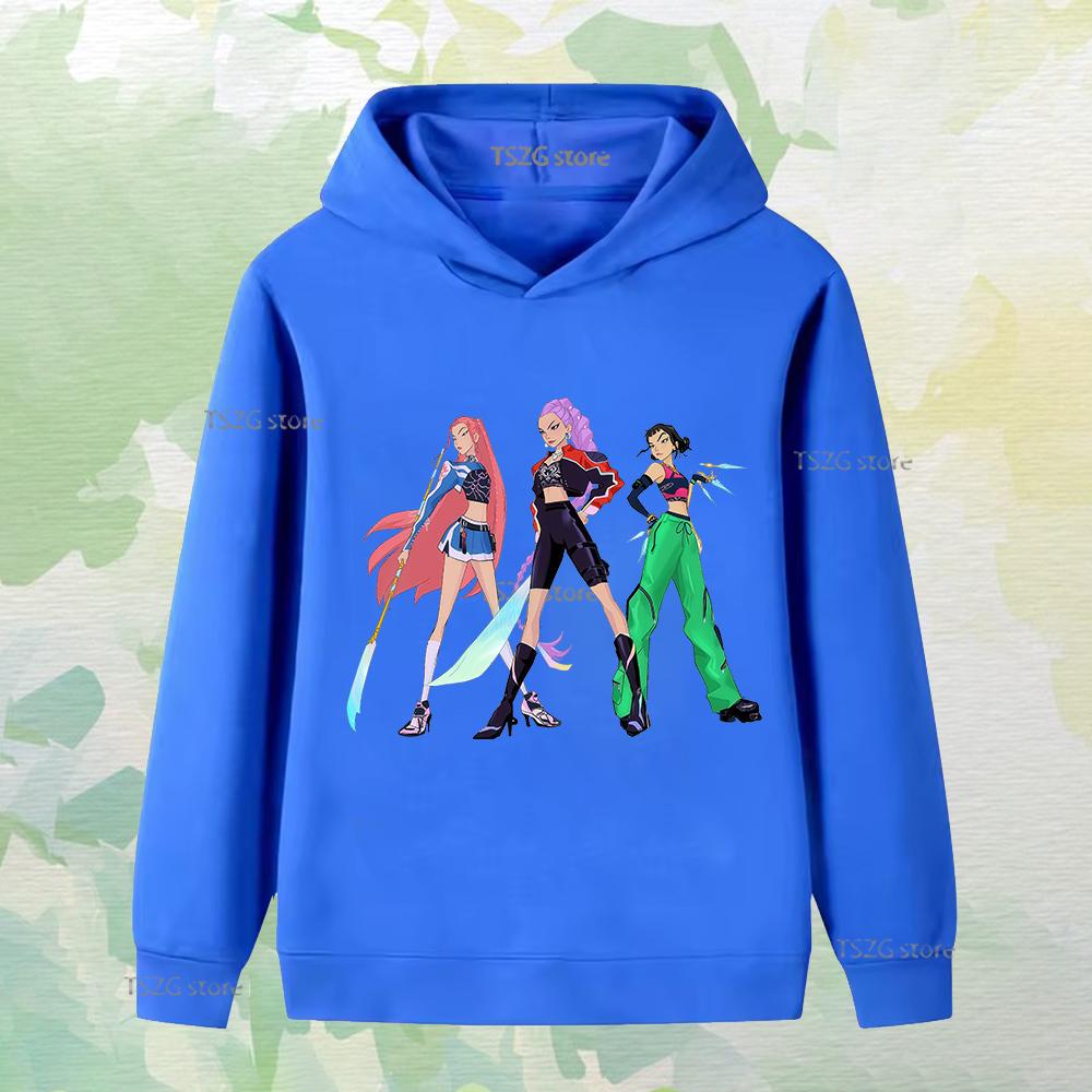 Kinder Langarmkleidung Gewalt Aufgedruckt Mädchengruppenmode Junge Mädchen Herbst Lässig Bequem Fleece Kapuzensweatshirt