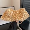Simple and Large Capacity Bag New Fashion Leopard Print Plush Tote Bag Atmospheric Fur Shoulder Bag Women's Bag
