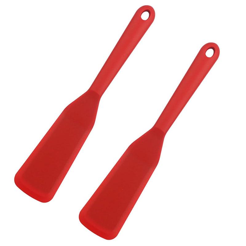 1/2pcs Thin Silicone Spatula Turner Egg Crepe Pancake Spatula Nonstick Heat Resistant Cooking Spatula for Omelet Burgers Pizza