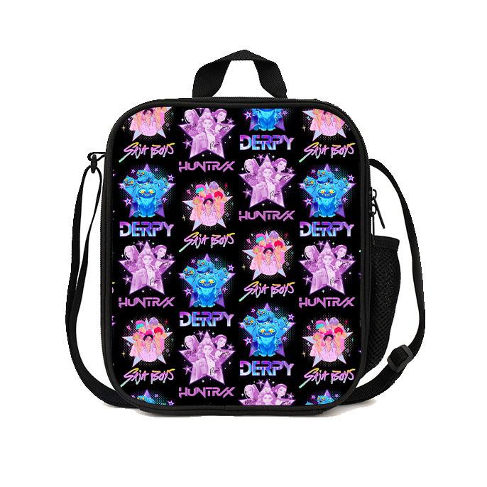 Gedruckte Hexenjäger K-Pop Essensbeutel, Studentin Huntrix Kpop Picknicktasche Kühltasche, Thermoisolierbeutel