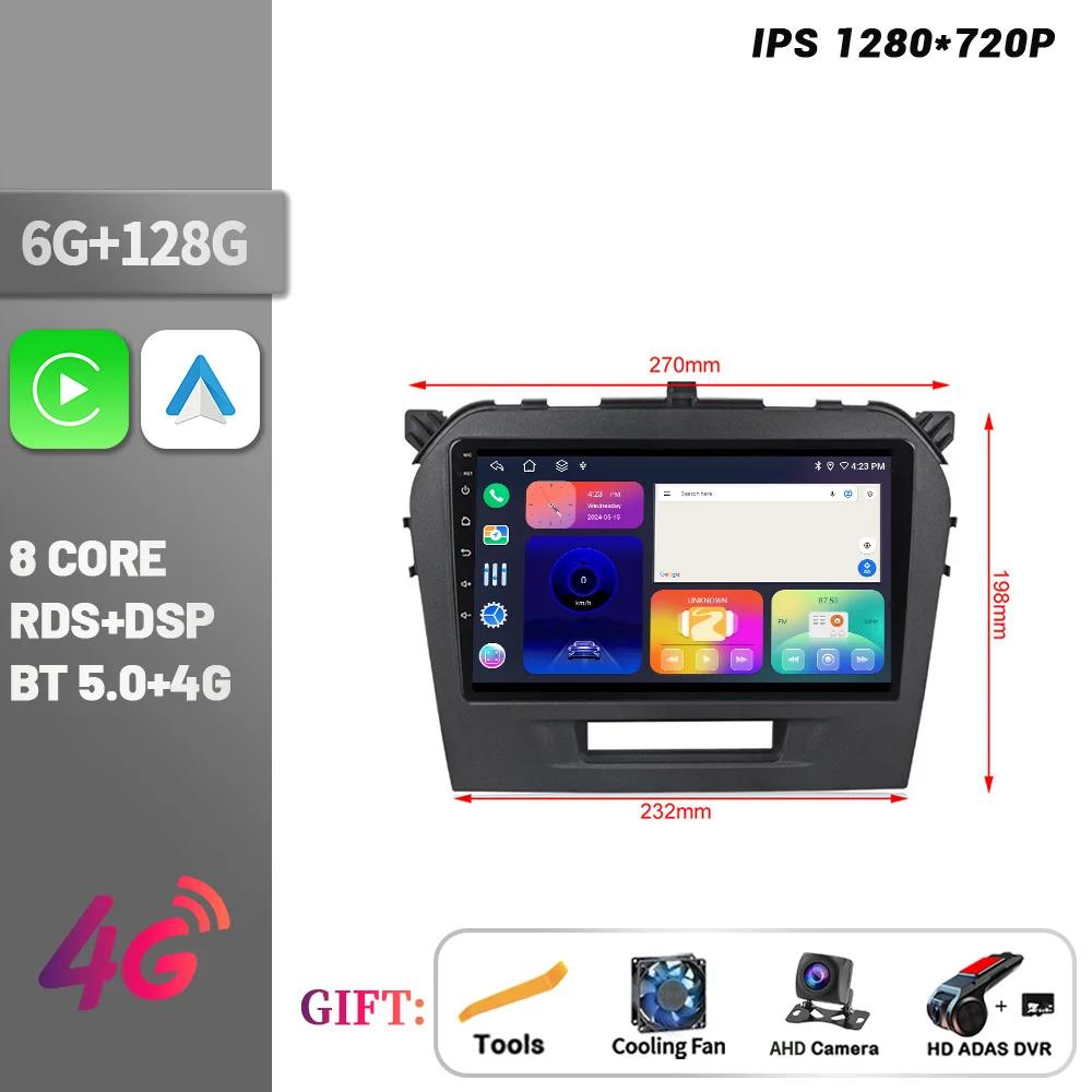 Android Bluetooth Wireless CarPlay For Suzuki Vitara 2014-2018 Car Radio Multimedia Navigation Touch Screen Stereo Head Unit