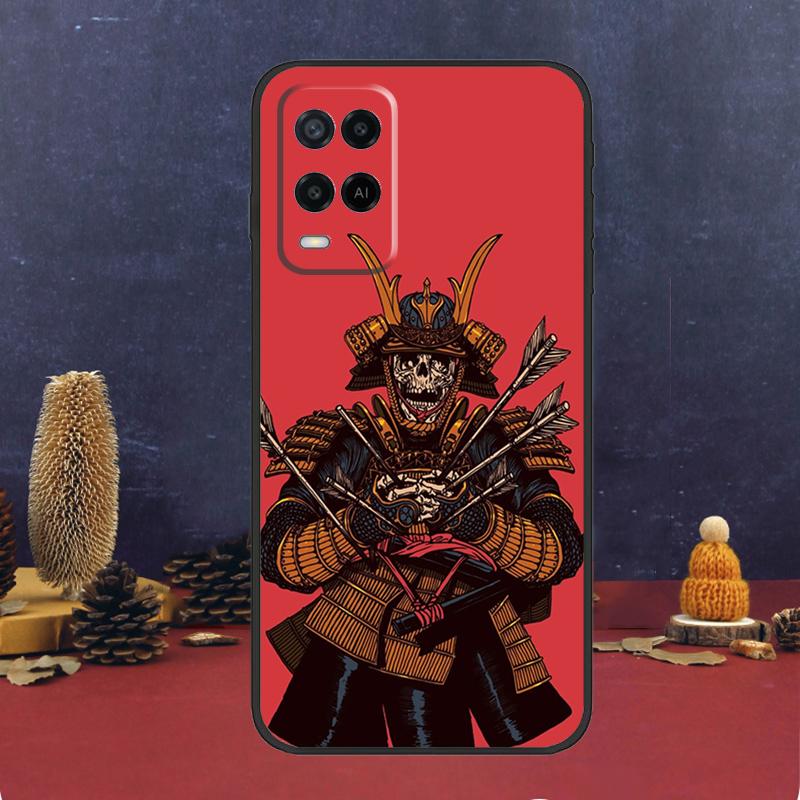 Japanese Samurai Warrior Case For Oppo A80 A60 A40 A78 A98 A58 A38 A18 A54 A74 A94 A96 A76 A16 A15 A17 A57 A5 A6 Pro