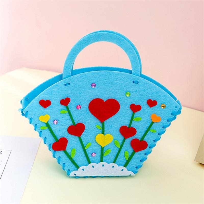 Mother's Day Bouquet Handbag DIY Sewing Kit – Fun Non-woven Fabric Gift for Kids To Make for Mom