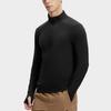 Fila Solid Color Stand Collar Pullover Knit Long Sleeve T-Shirt Men Tops Deep-Black A11M417201F-BK