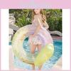 Double Person Glitter Rainbow Cloud Swim Ring U-shaped Lounge Chair