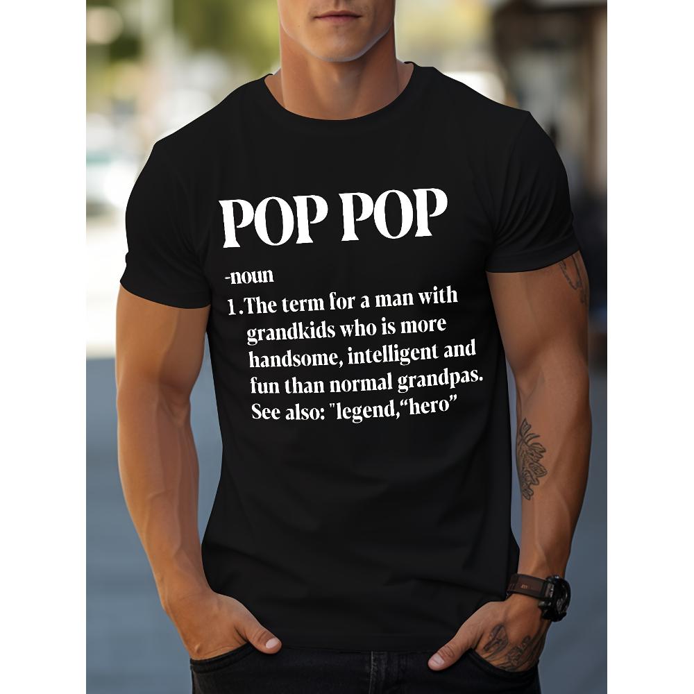 

Pop Pop Definition T-Shirt,Soft Breathable & Fade-Resistant, Classic Fit for Daily Casual Wear XXL белый