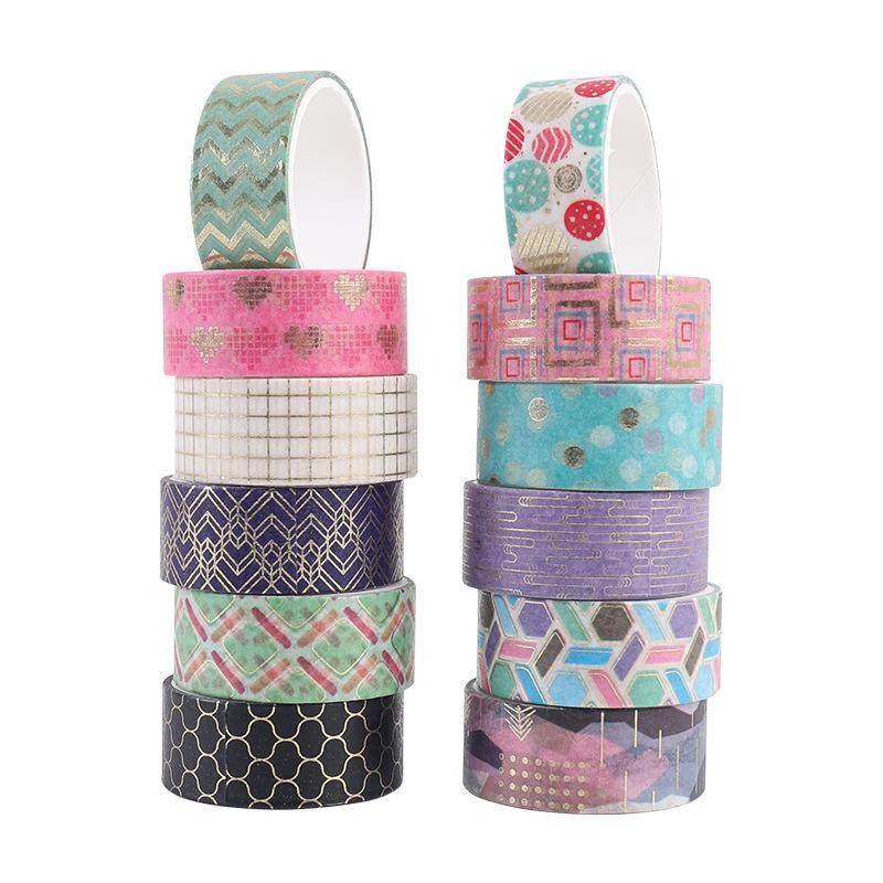 12Pcs Sakura Washi Tape Scrapbooking Supplies Masking Tape Decorativa School Supplies Diary Decoration Washitape
