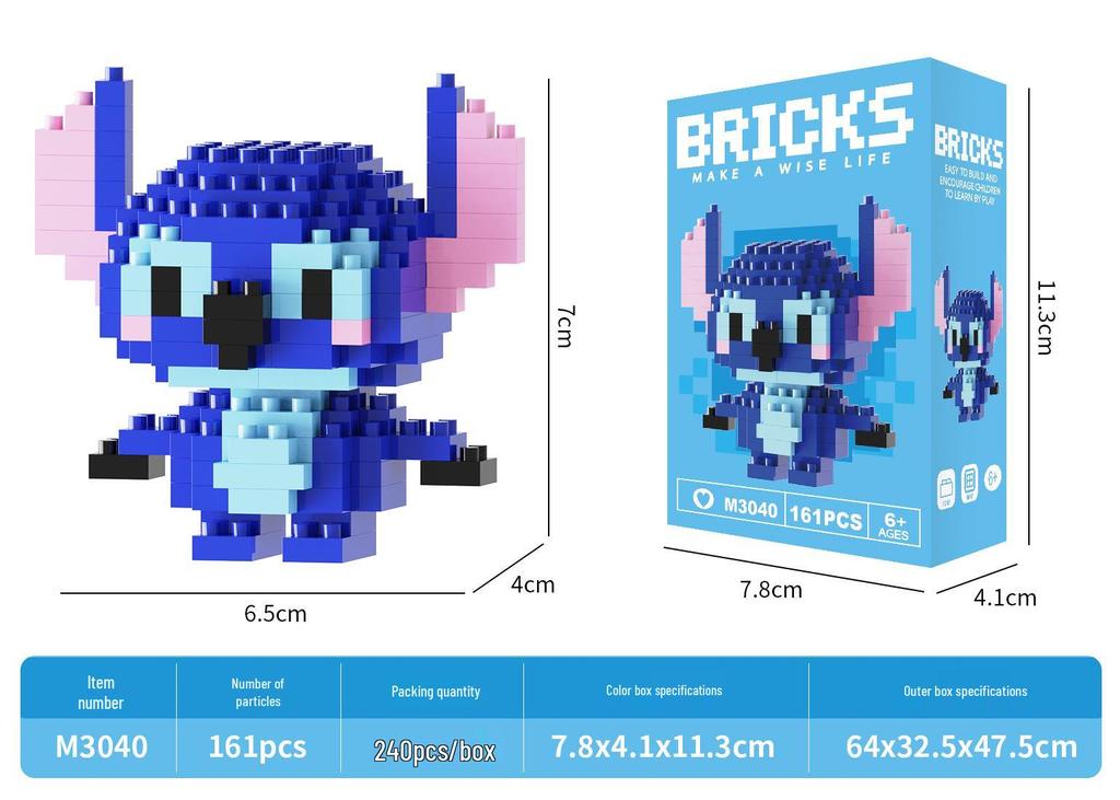Tiny Berry Bear Nini Building Blocks - Educational Cartoon Figurine for Kids