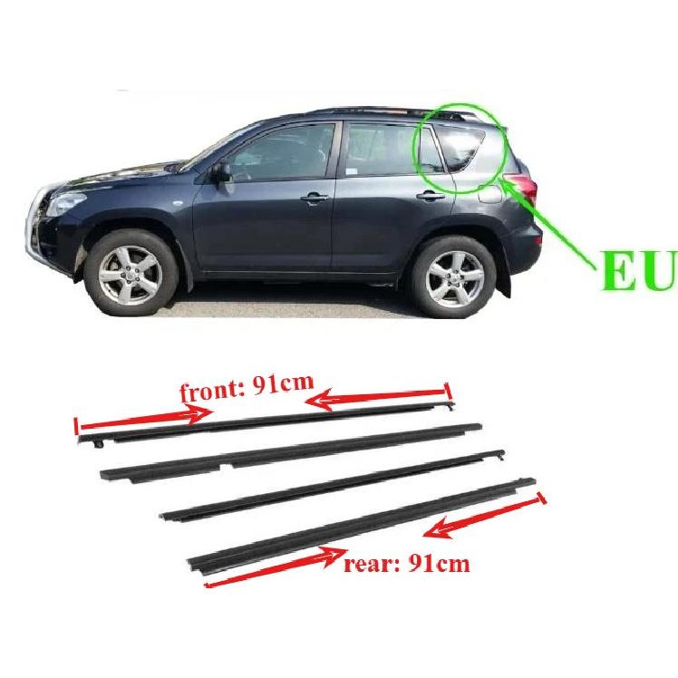 4 ks Gumové lišty vnějších oken USA nebo EU pro Toyota RAV4 2009-2012 75720-0R020 Ochrana skla Vodotěsná lišta pro sklo RAV-4 XA30