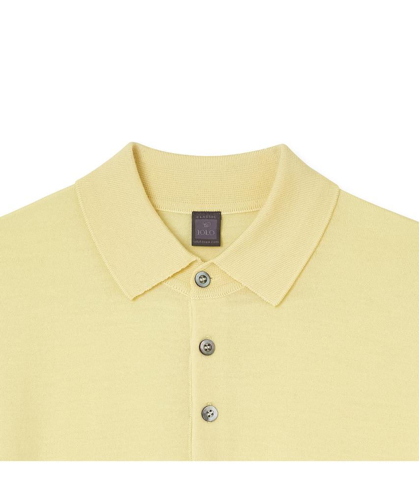 IOLO Silk Blended Half Polo_Lemon Yellow