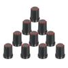 Uxcell Shaft Hole Knobs for Guitar Control Potentiometer Red Chrome Finish 10-Pack 6mm/0.24" Amplifiers, Push-On Knobs, Volume/Tone Knobs, Guitar/Bass
