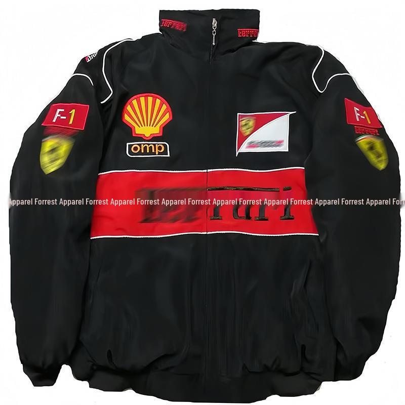 Vintage F1 Rennsport Windbreaker Motorradjacke für Herren & Damen - Gestickter Lässiger Frühjahrsanzug
