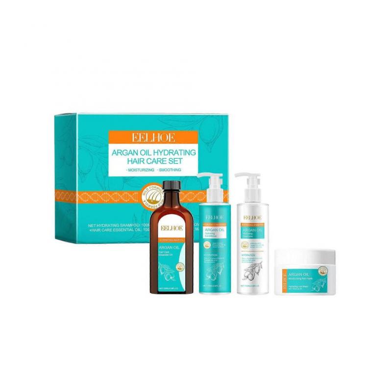 Complete Moroccan Oil Hair Care Set - Shampoo Conditioner Hair Mask And Serum Bundle 100g/100ml/100ml/100ml